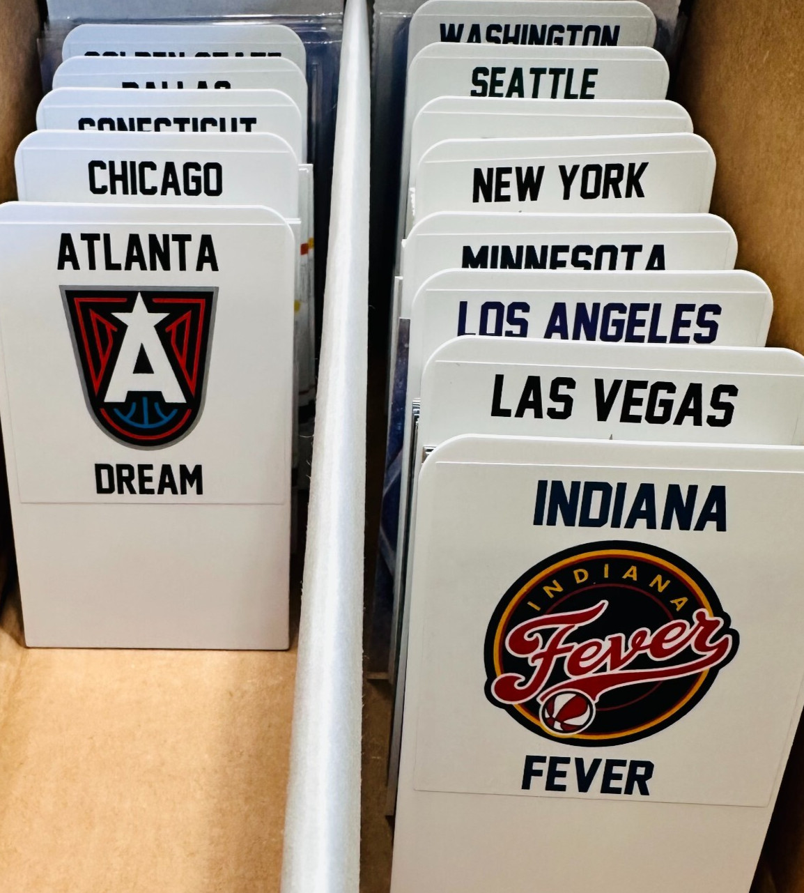 13 TALL Sports Card Dividers with FREE Custom WNBA Team Logo Labels