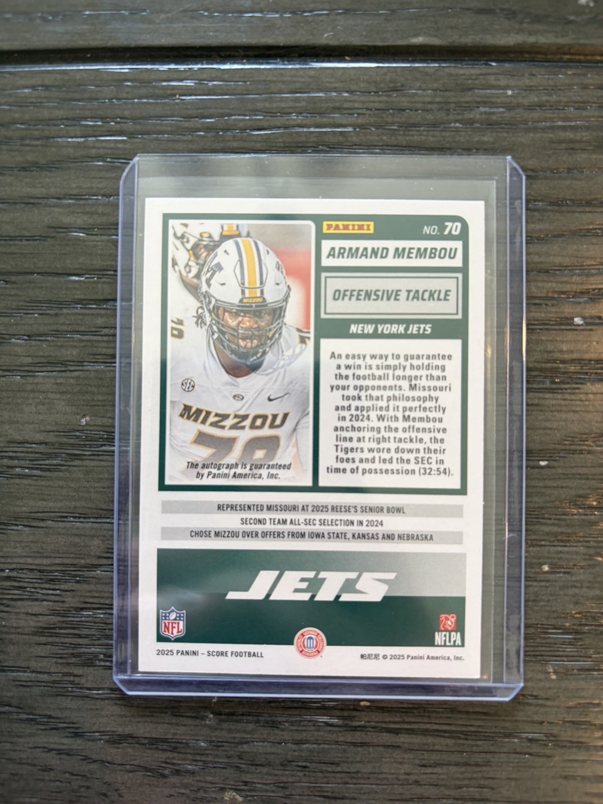 2025 Score – Rookies Armand Membou #70 Signatures (AU, RC)