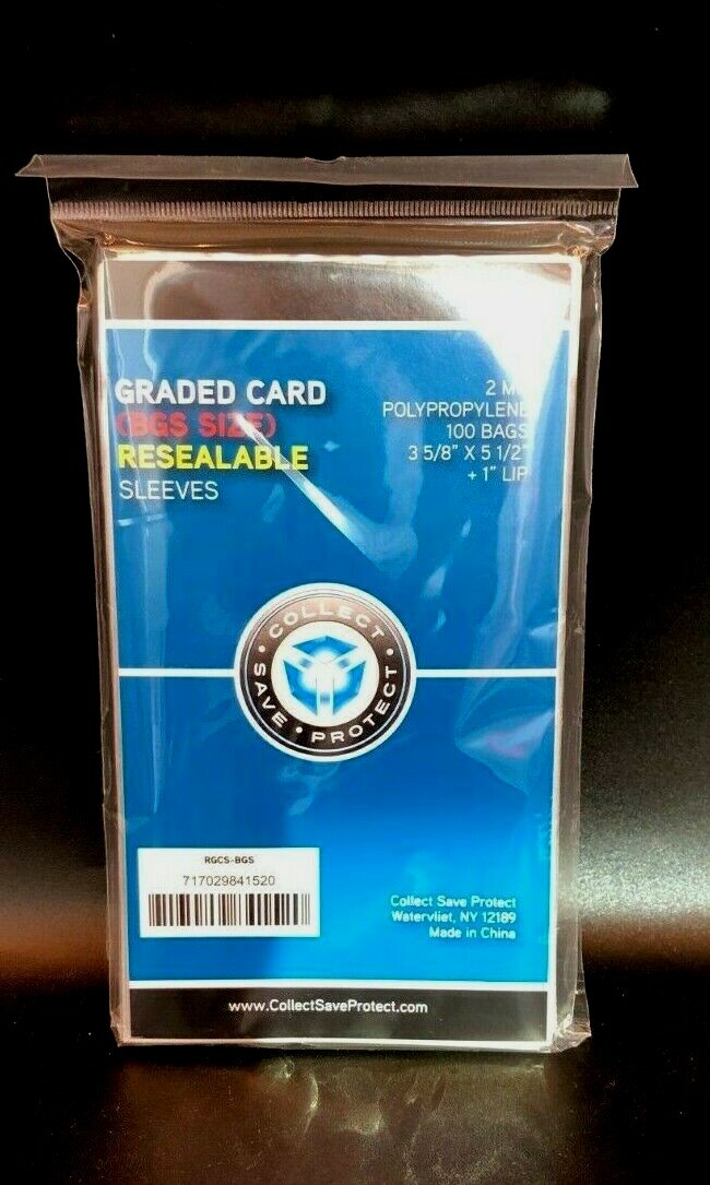 1000 BGS (Beckett) PSA Graded Card Sleeves Bags 2MIL 3 5/8 X 5 1/2 BGS SIZE