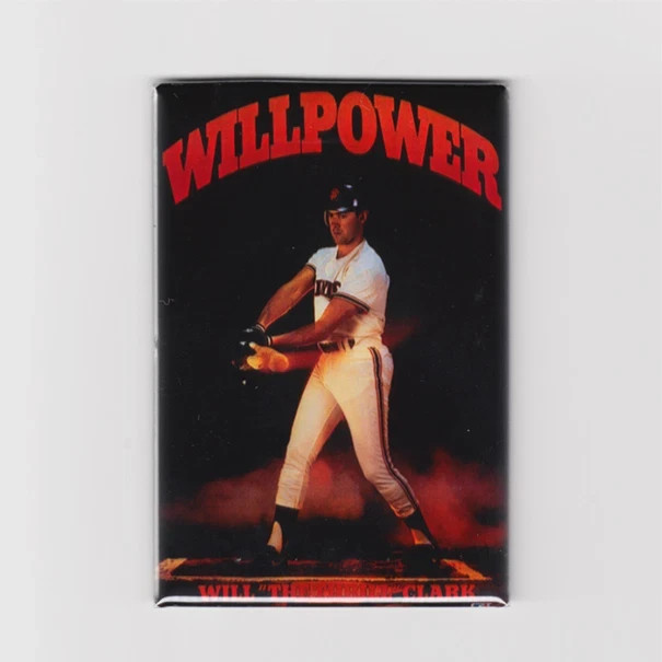 1989 Costacos Will “The Thrill” Clark San Francisco Giants “Willpower” Poster
