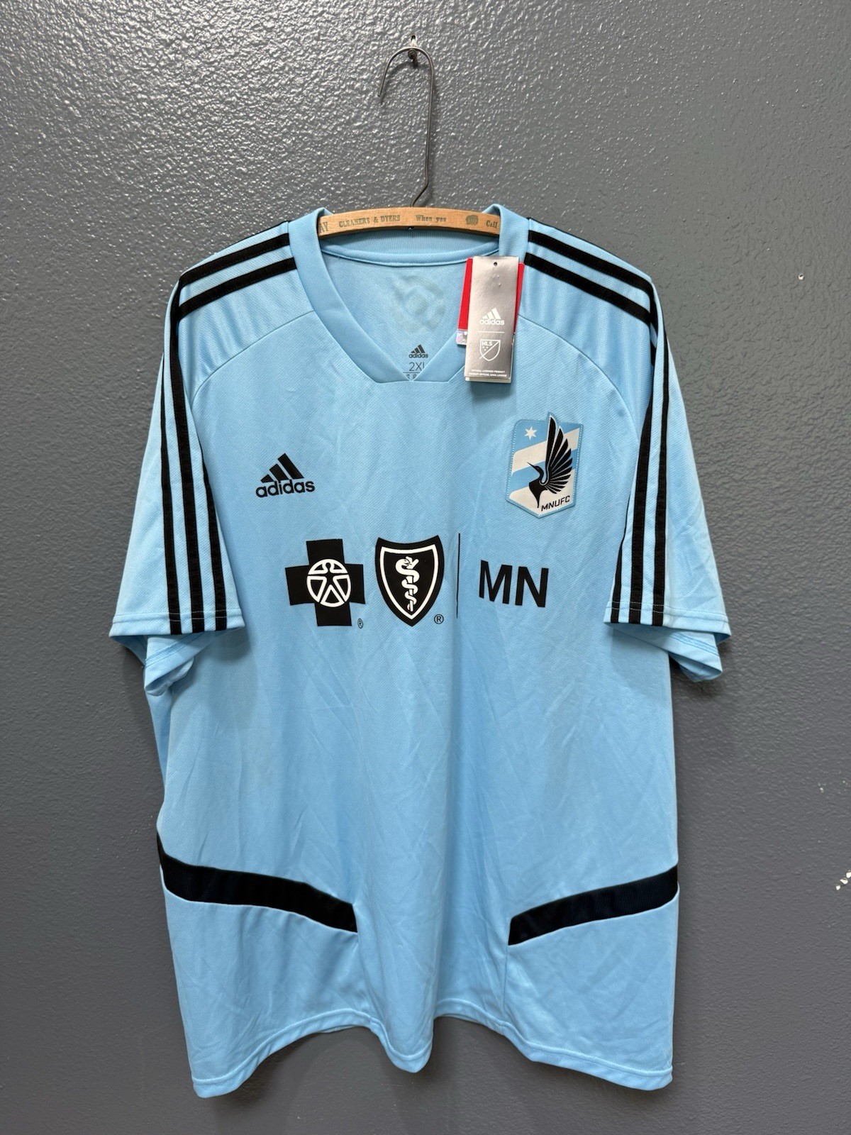 Brand New 2018 Adidas Minnesota United Soccer Blue Jersey Size 2XL Mens