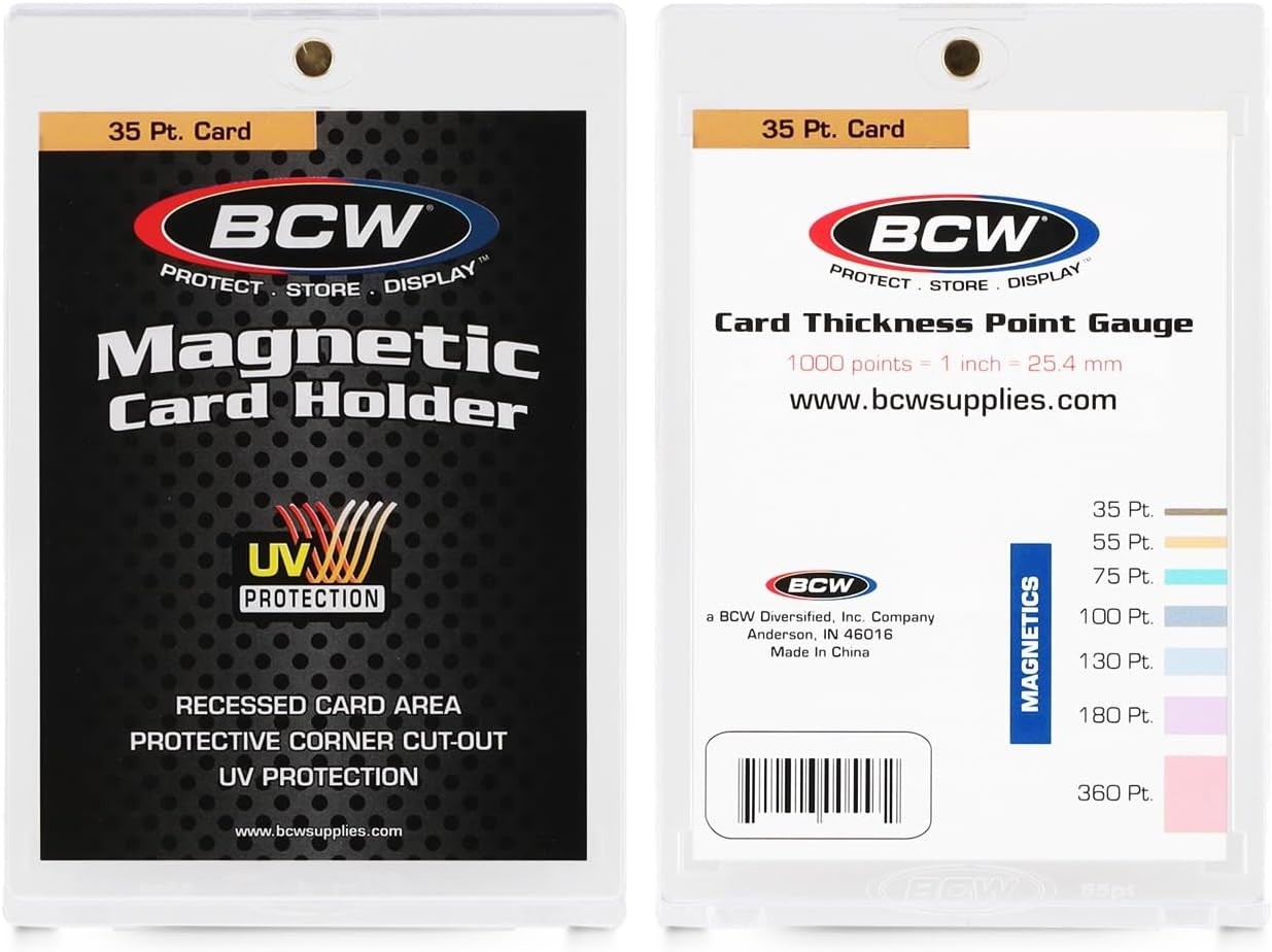 Elegant Magnetic Card Holders – 10 Pack, 35 PT Thickness for Safe Card Display
