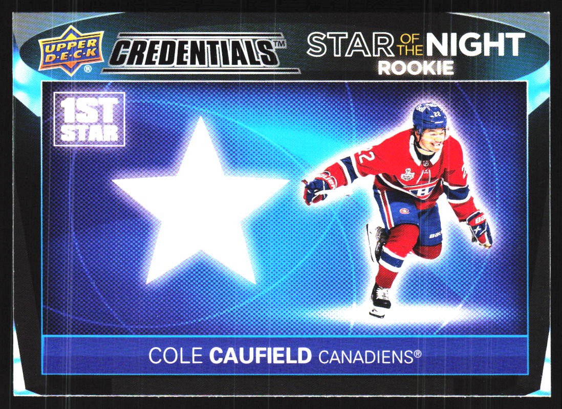 2021-22 Upper Deck Credentials #1SR-2 Cole Caufield Star of the Night RC