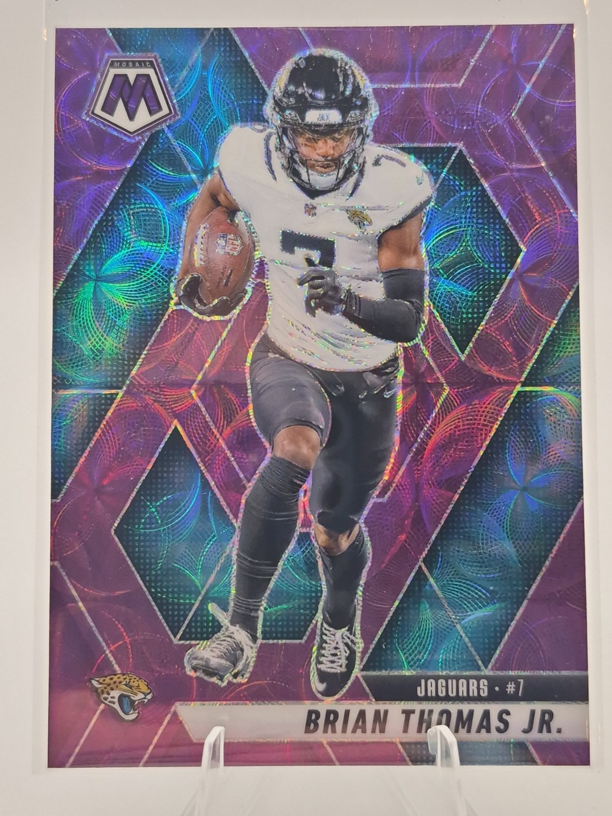 BRIAN THOMAS JR. 2025 Panini Mosaic Football #108 Purple Scope Prizm