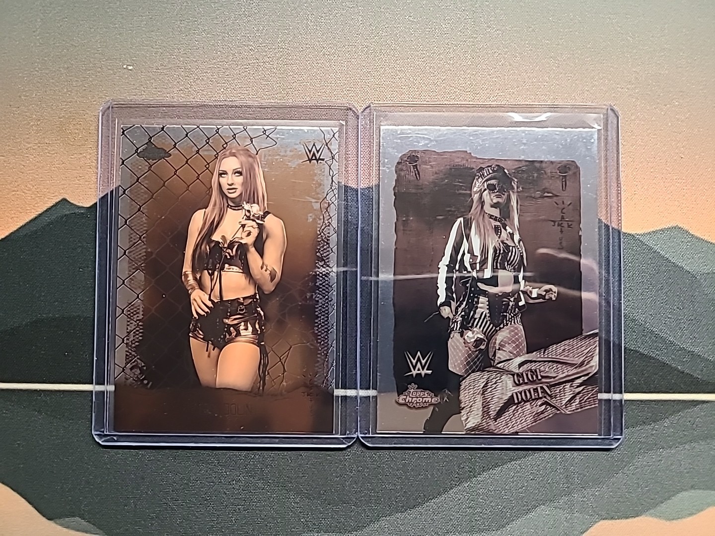 (2) 2025 Topps Chrome WWE Cactus Jack GIGI DOLIN ASTRO KNIGHTS & RODEO REBELS 🔥