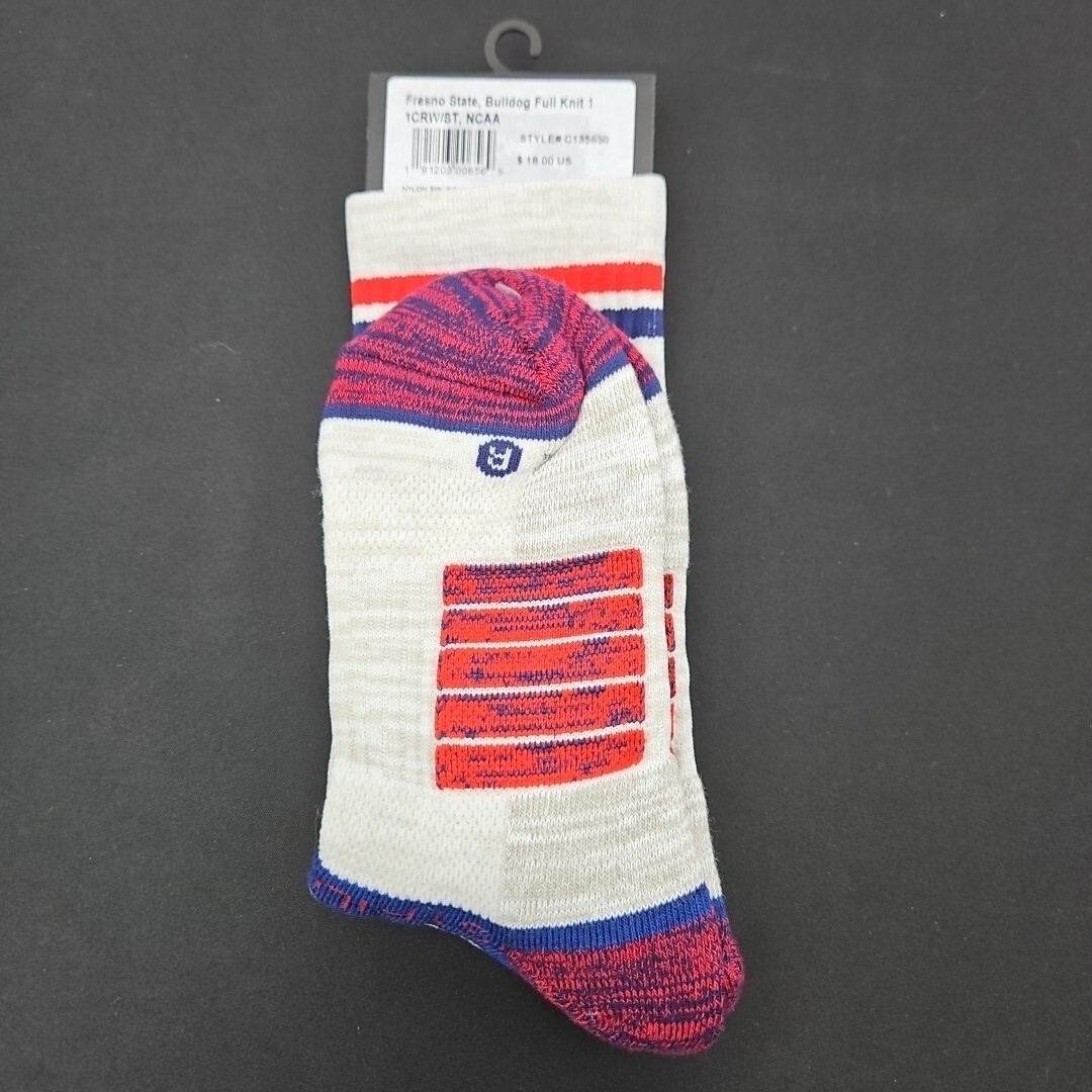 Fresno State Bulldogs Strideline Socks NCAA Gray Size Large New