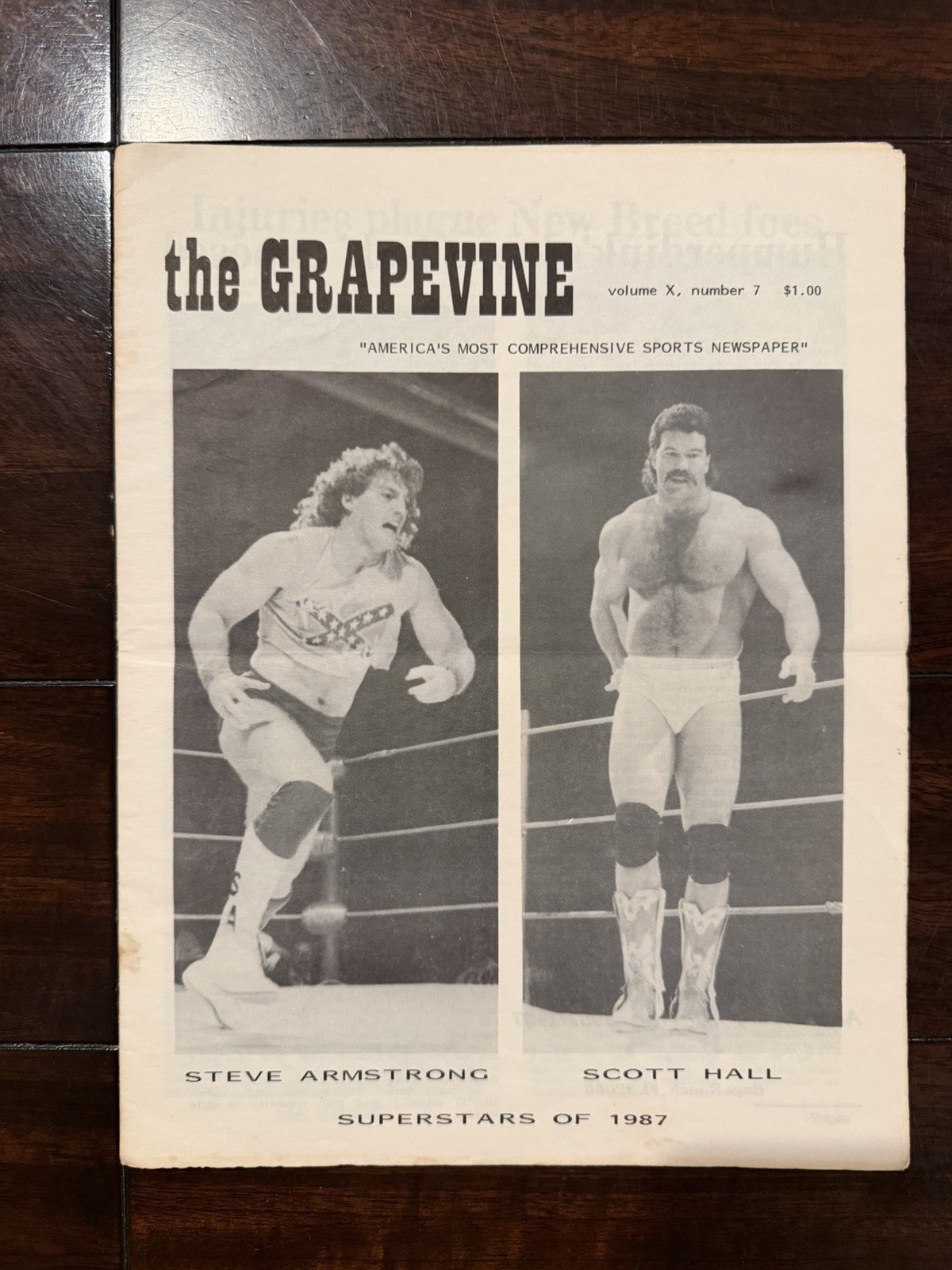 Lot of 3 VTG “The Grapevine” Florida Wrestling Programs Vol X #5-7 Scott Hall