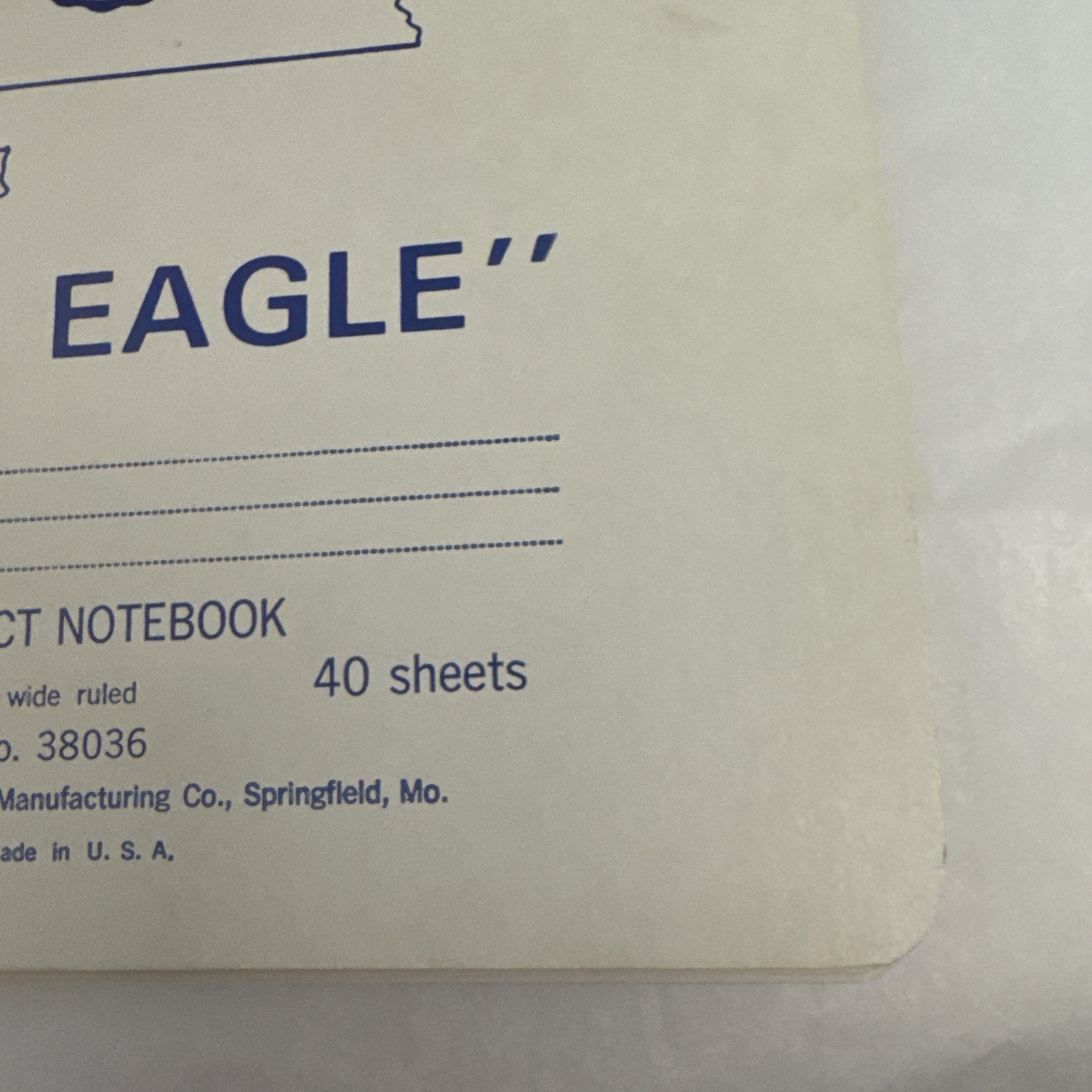 VINTAGE Alabama Auburn War Eagle Spiral Subject Notebook Made In USA 10.5 X 8