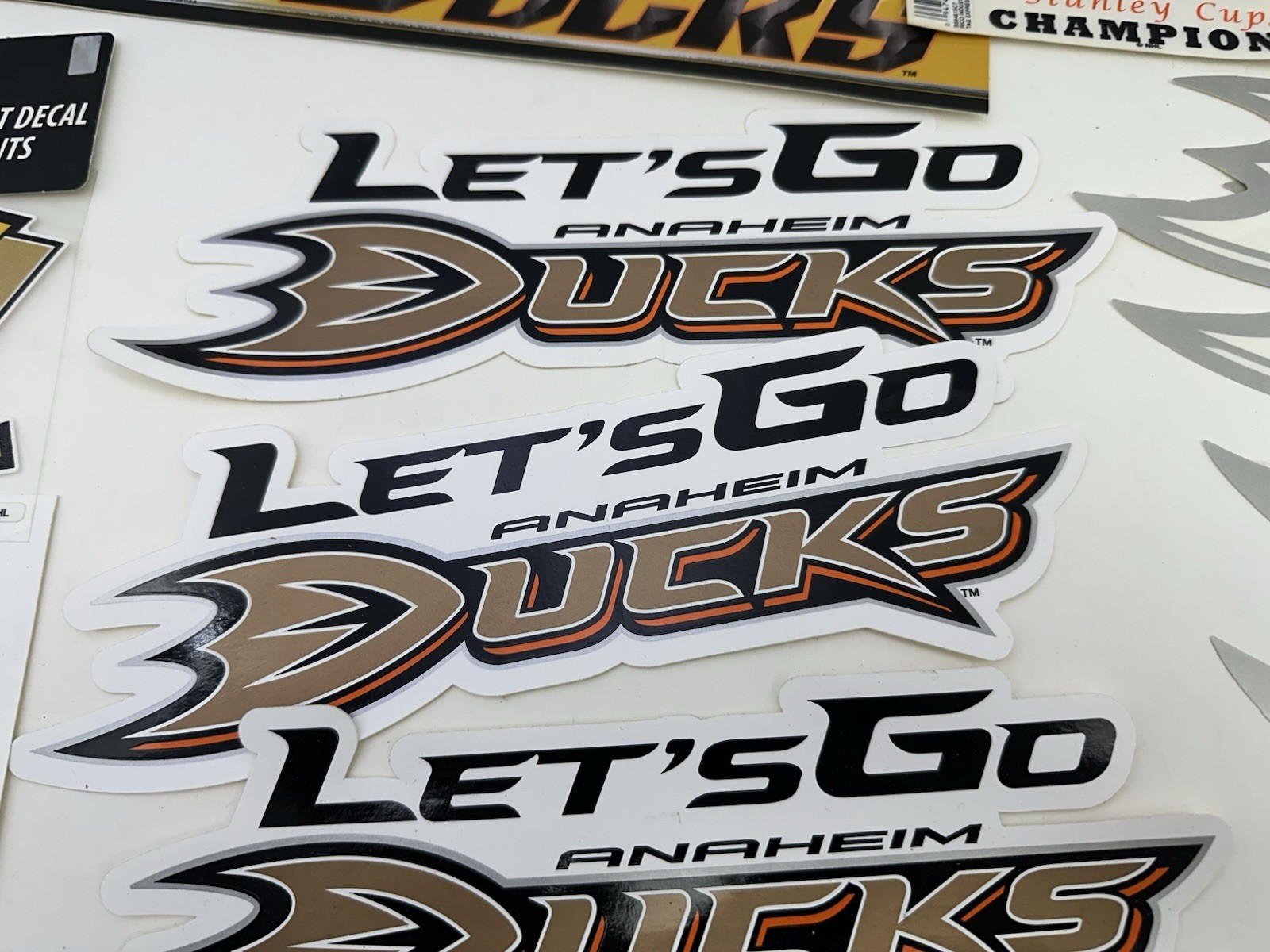 42pc Lot Anaheim Ducks – NHL Hockey Decals/ Stickers Large Lot 2007 Stanley Cup