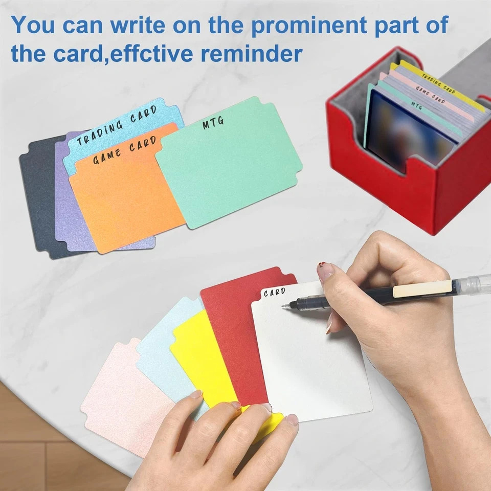 Trading Card Dividers, Multicolor Paper Card Dividers for MTG, TCG, Sports Card