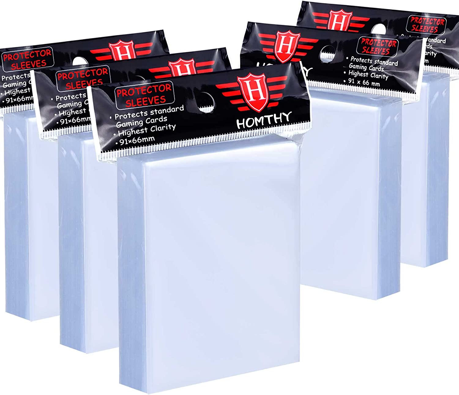 500 Counts Card Sleeves for Trading Cards, Soft Penny Card Sleeves Clear Plastic