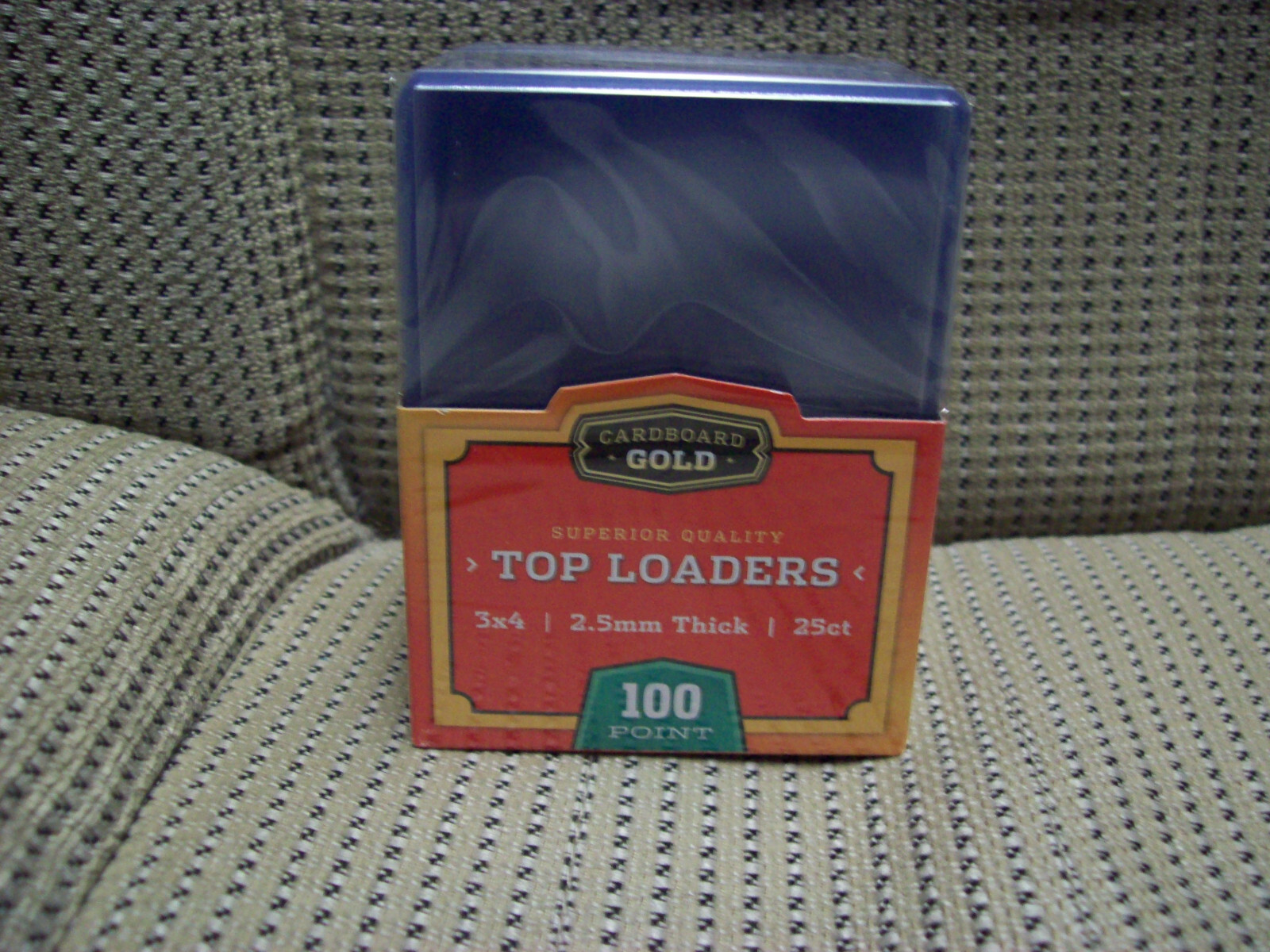 Thick 100 pt. Cardboard Gold Standard 3″ x 4″ Top Loaders, 25 per package.