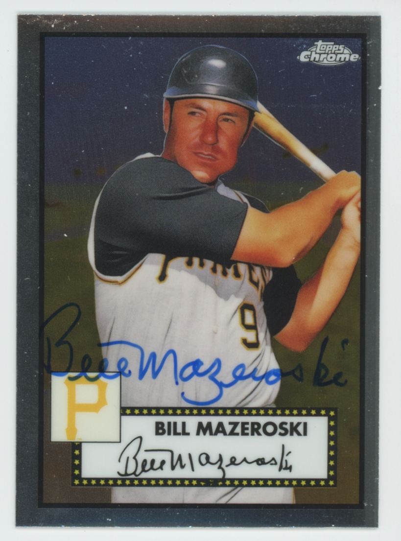 2021 Topps Chrome Platinum Anniversary Bill Mazeroski Auto Pirates #655 COA HOF