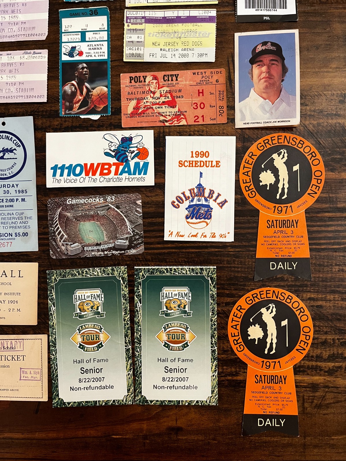 1920’s – 1990’s Sports Tickets – Stubs – Pocket Schedules MLB NFL NBA PGA CFB