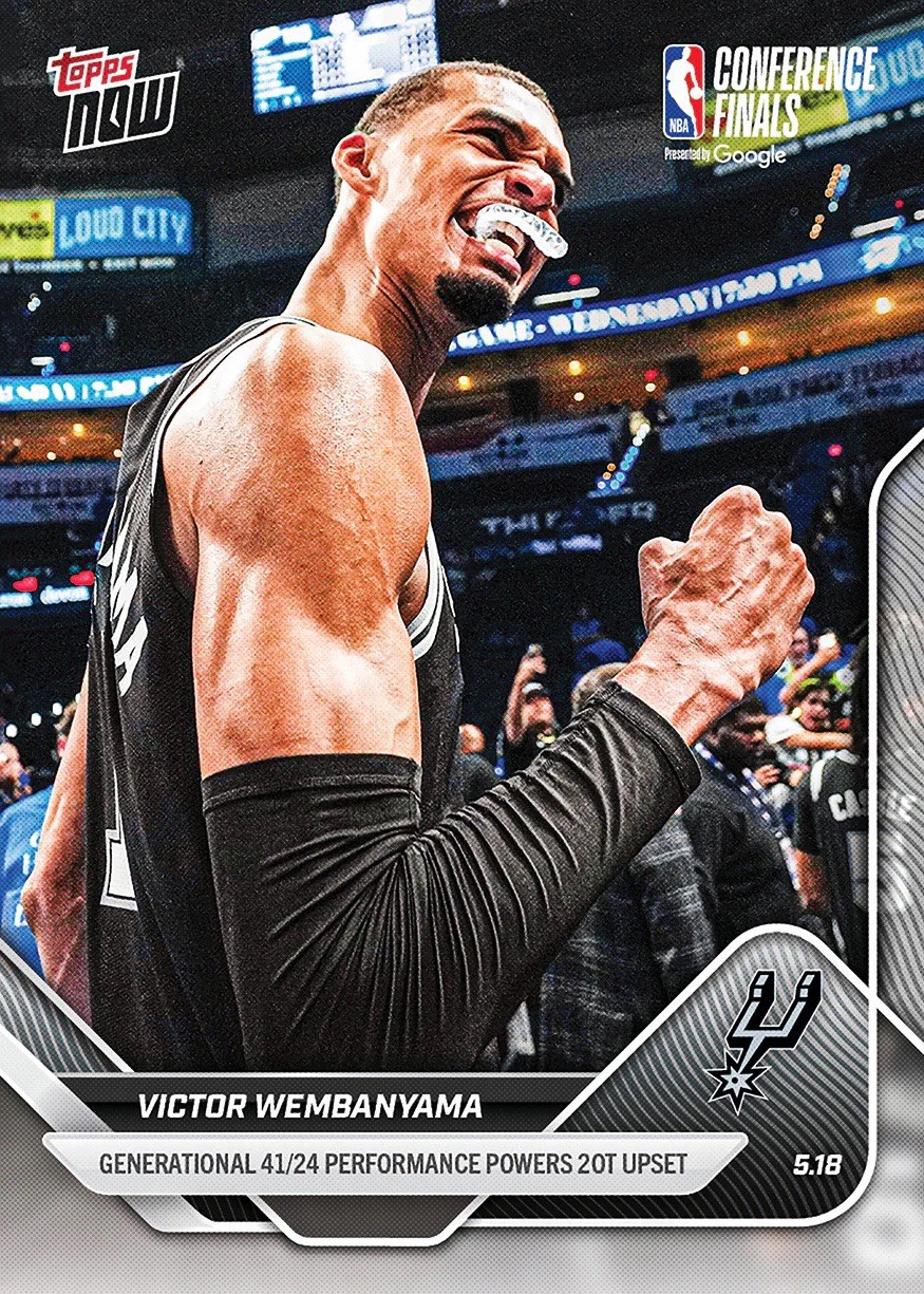 2025-26 NBA Topps NOW 315 VICTOR WEMBANYAMA Photo Variation SP 41/24 Performance