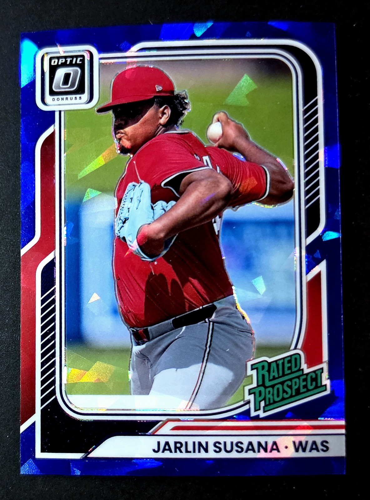 2026 Donruss Optic Jarlin Susana Rated Prospect Blue Mojo Prizm #144 Serial…