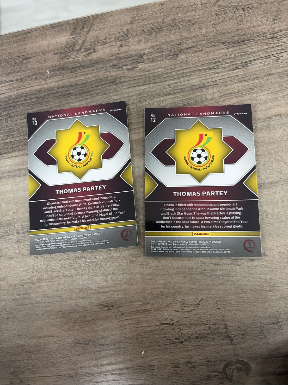 2022 Panini Prizm World Cup Landmark Thomas Partey Case HIT SP SSP – 2 Available