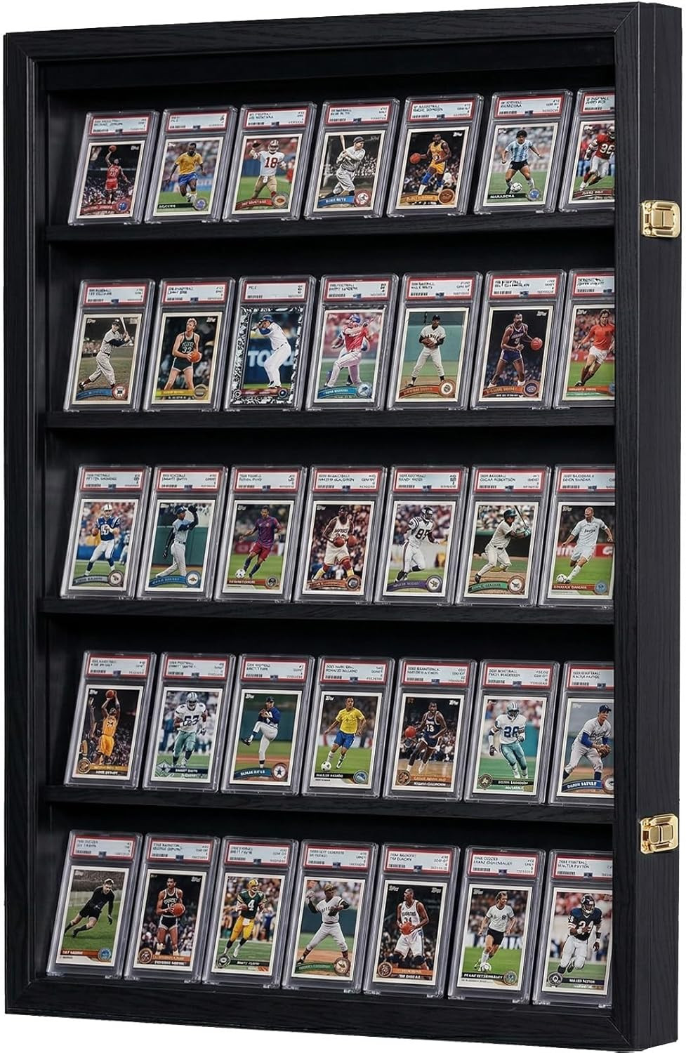 35 Baseball Card Display Case – Graded Sports Card Display Frame Metal Clasp & U