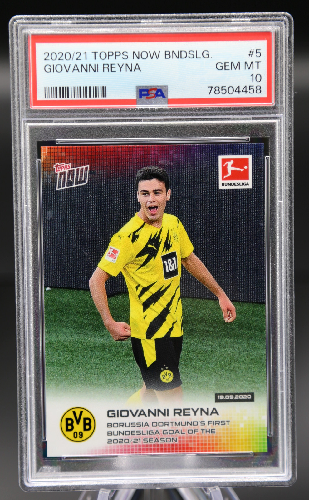 2020 Topps Now Bundesliga GIOVANNI REYNA #5 PSA 10 Gem Mint 💎 PR /2675 🔥 ⚽️