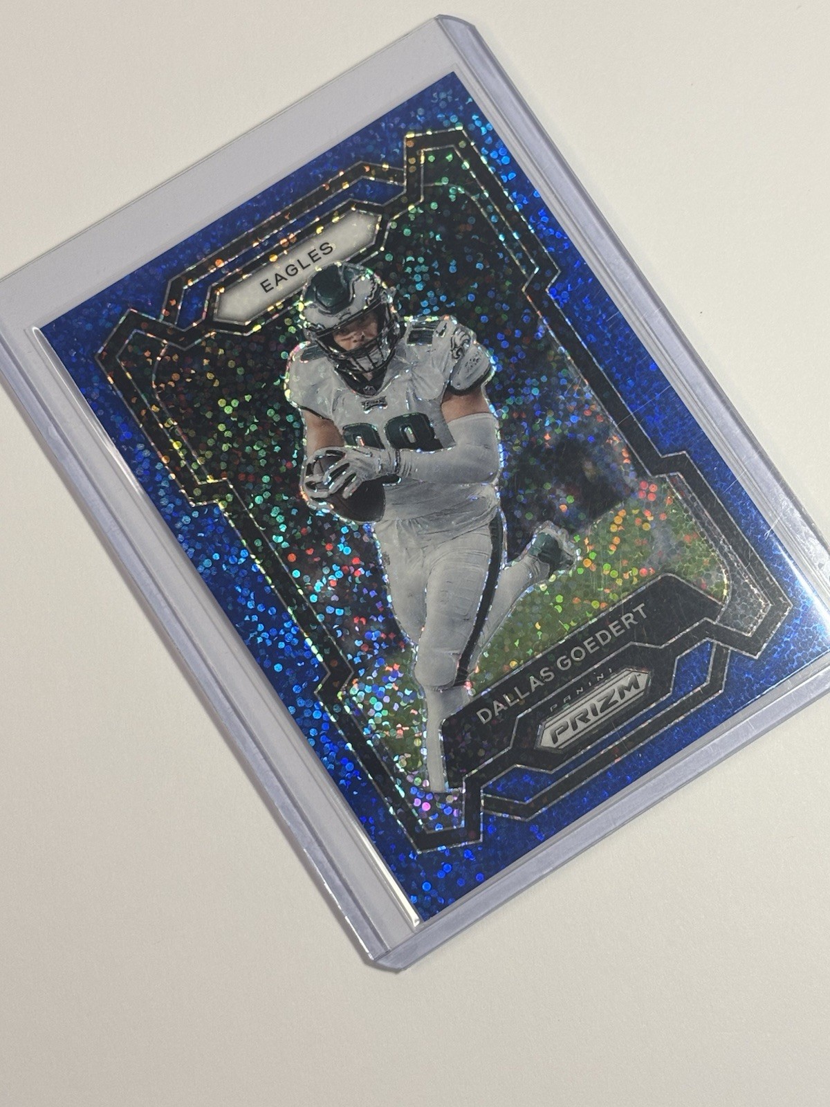 2023 Panini Prizm No Huddle Dallas Goedert /96 Blue Prizm Disco EAGLES Insert NM
