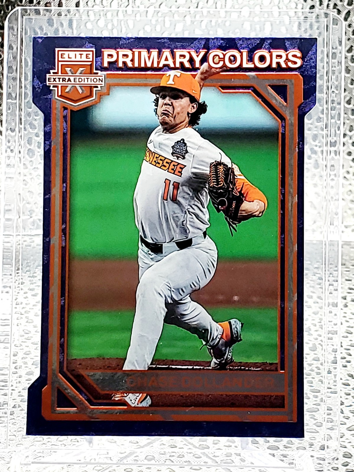 Chase Dollander 2023 Panini EEE Primary Colors Orange Die-Cut 42/99 PC-6 Rockies