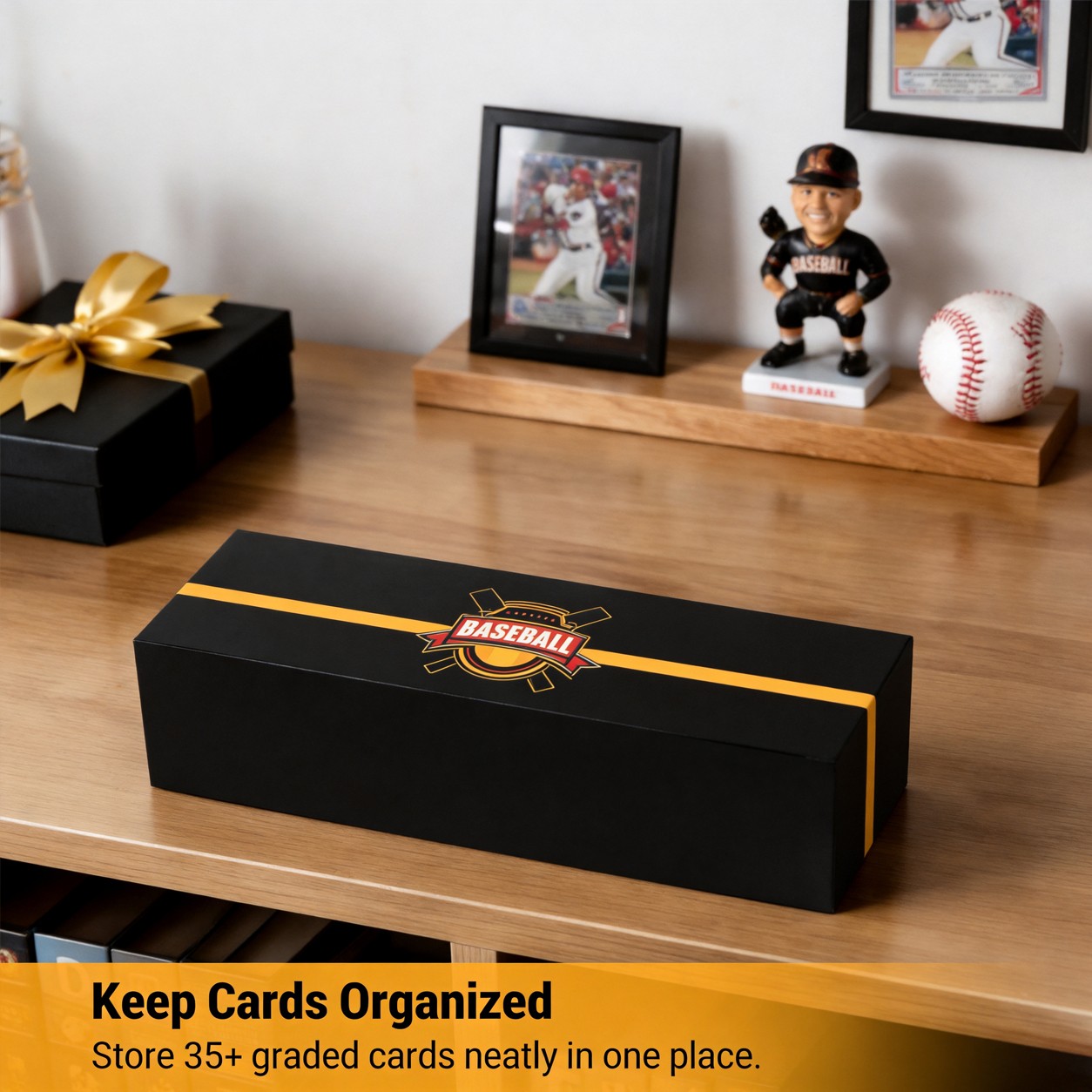 New Graded Card Storage Holder Container – Black Box Holds 50-55 Graded Cards US