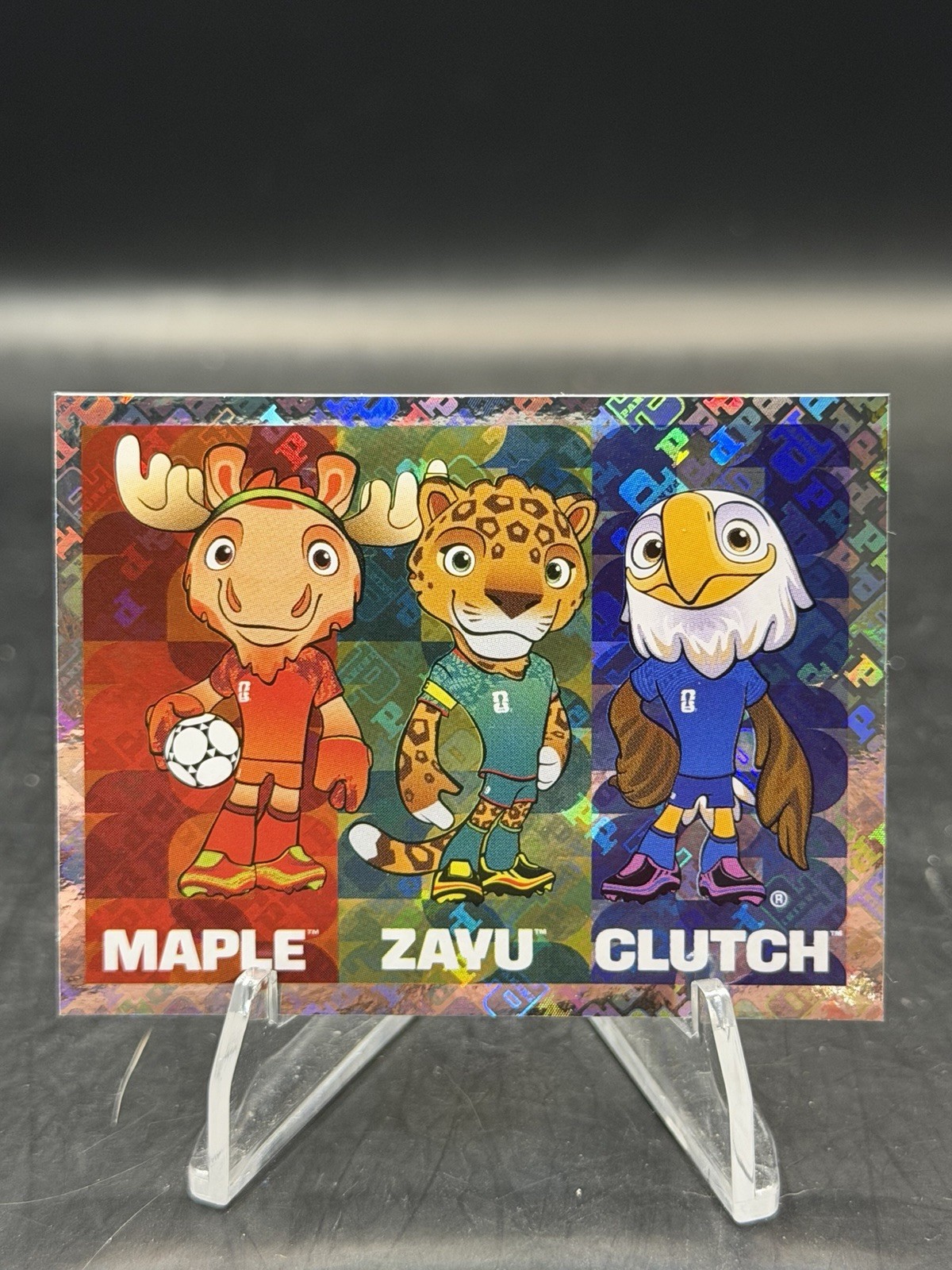 2026 Panini FIFA World Cup Mascot Hologram Sticker Maple Zavu Clutch #FWC3
