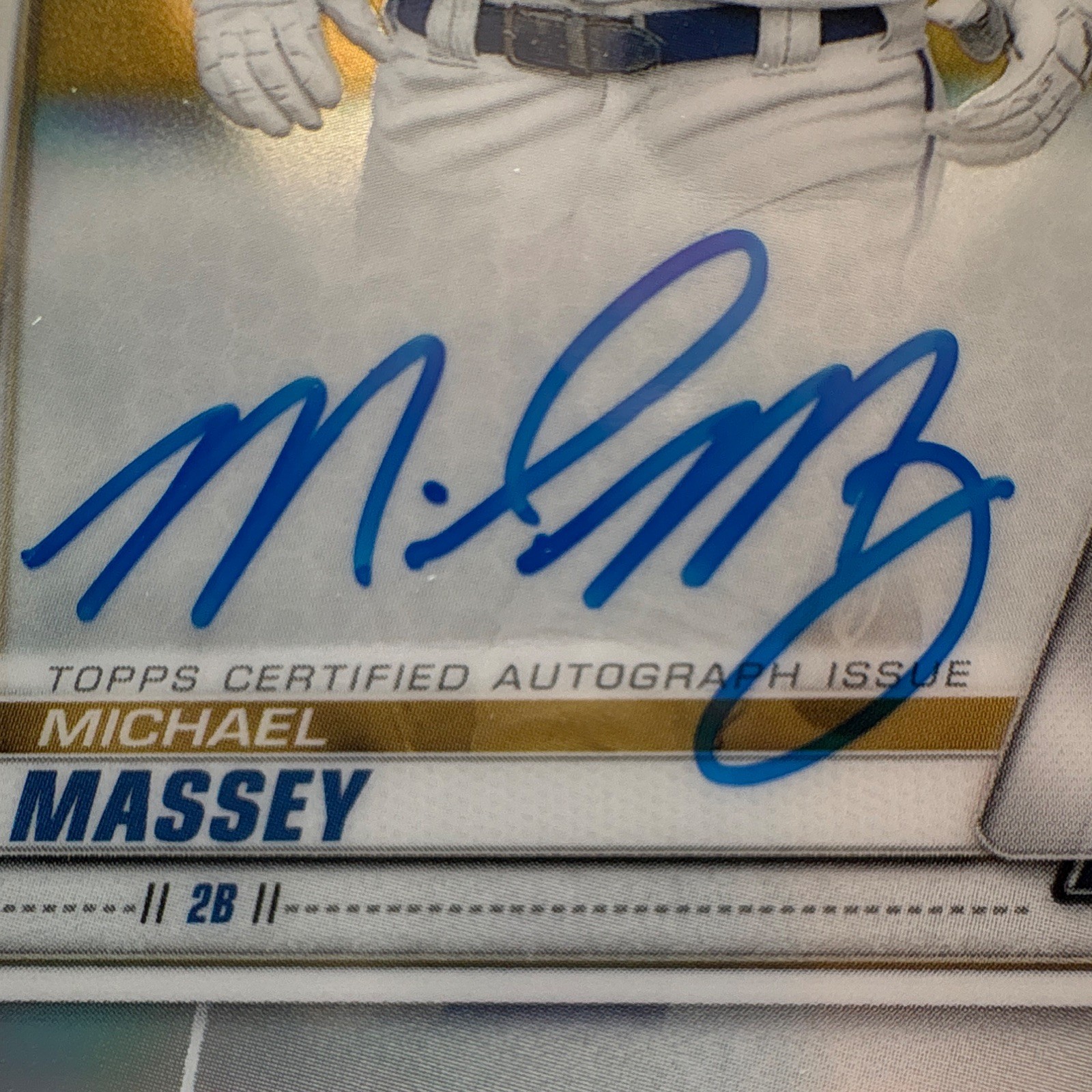 2020 Bowman Chrome Michael Massey Prospect Auto Refractor #CPA-MM 044/499