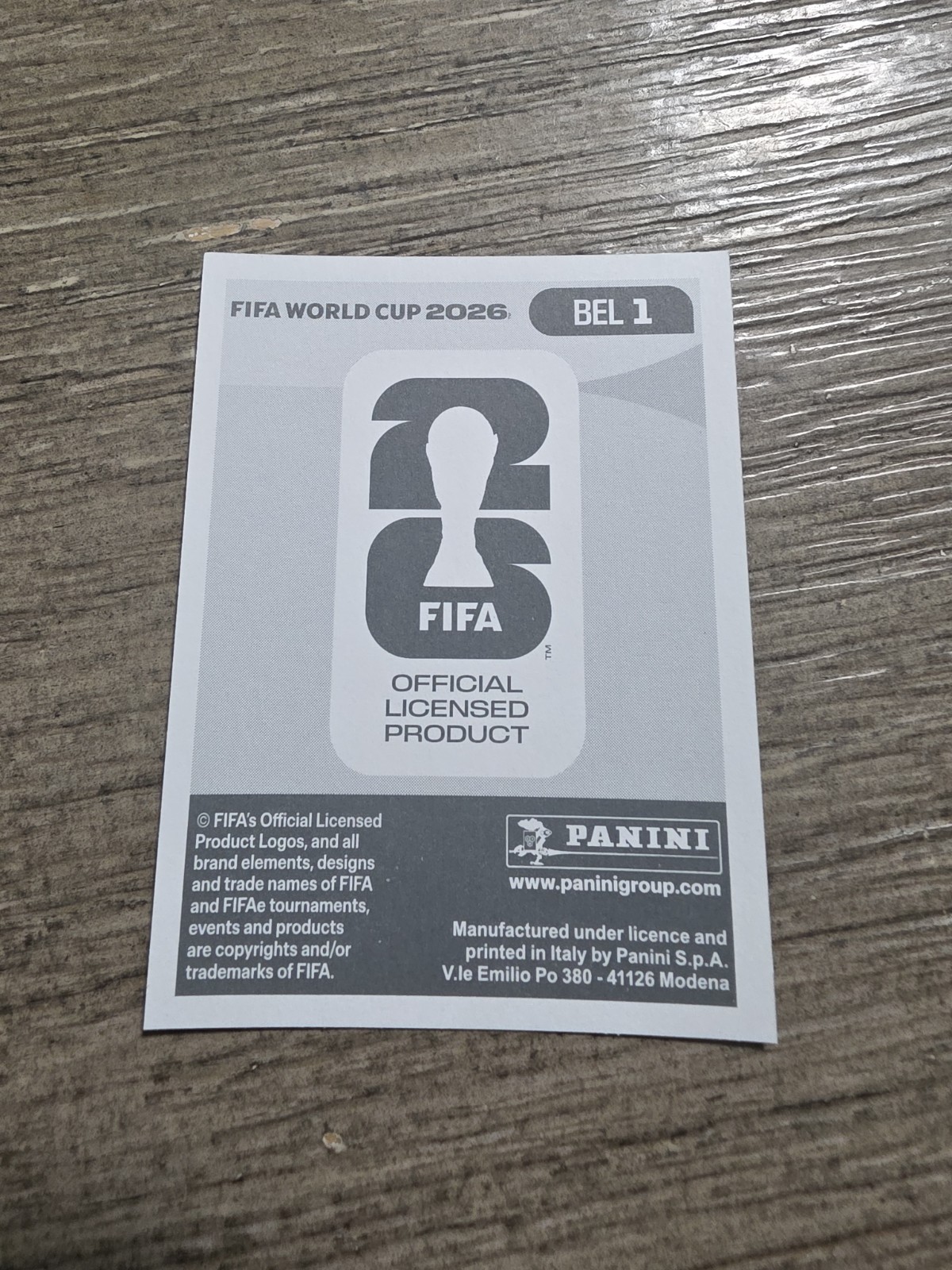 2026 Panini FIFA World Cup Sticker – BEL Belgium #BEL1 Emblem FOIL