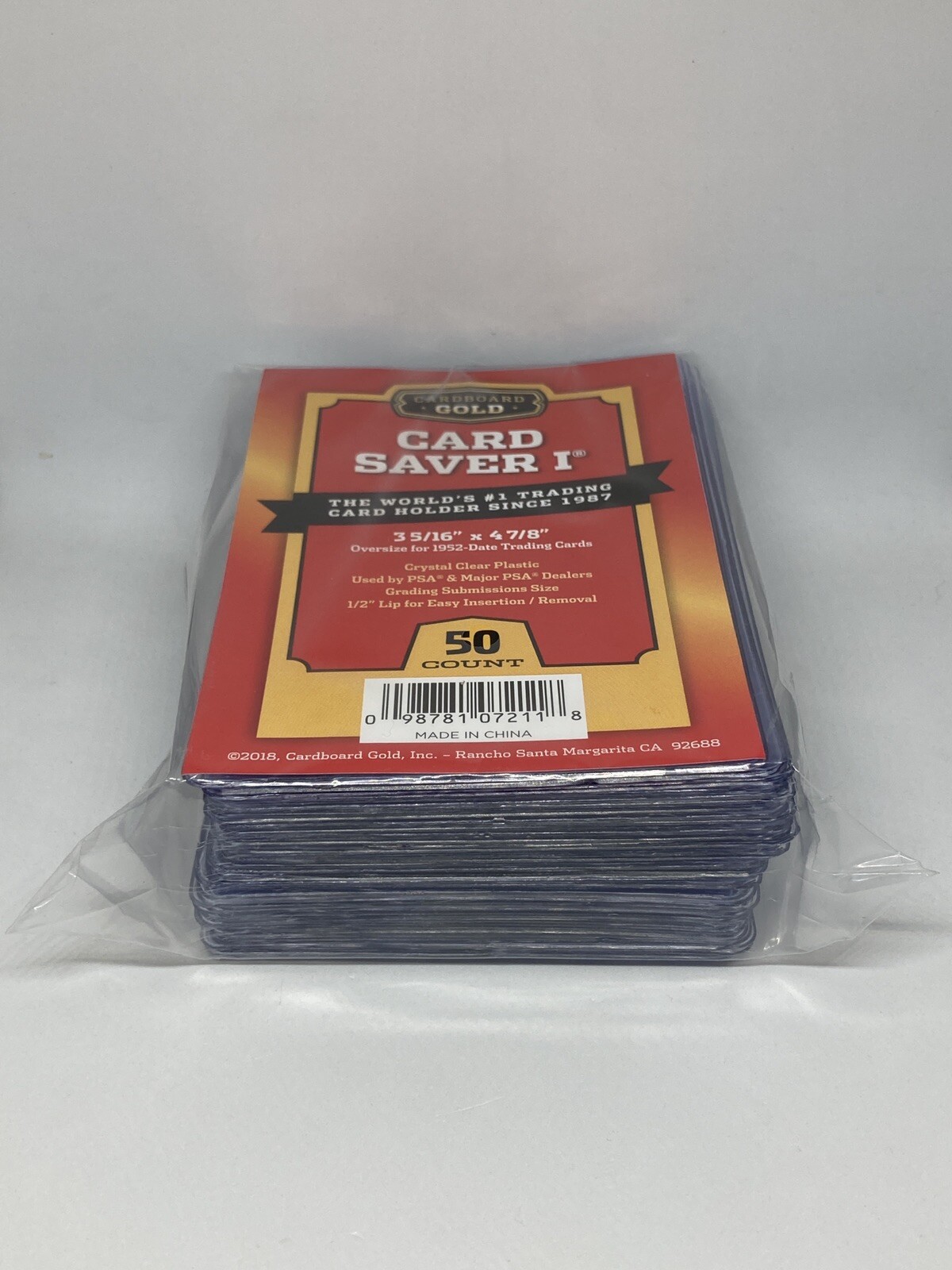 100 Card Saver 1 Semi Rigid Holders Cardboard Gold 100 Total Semi Rigid