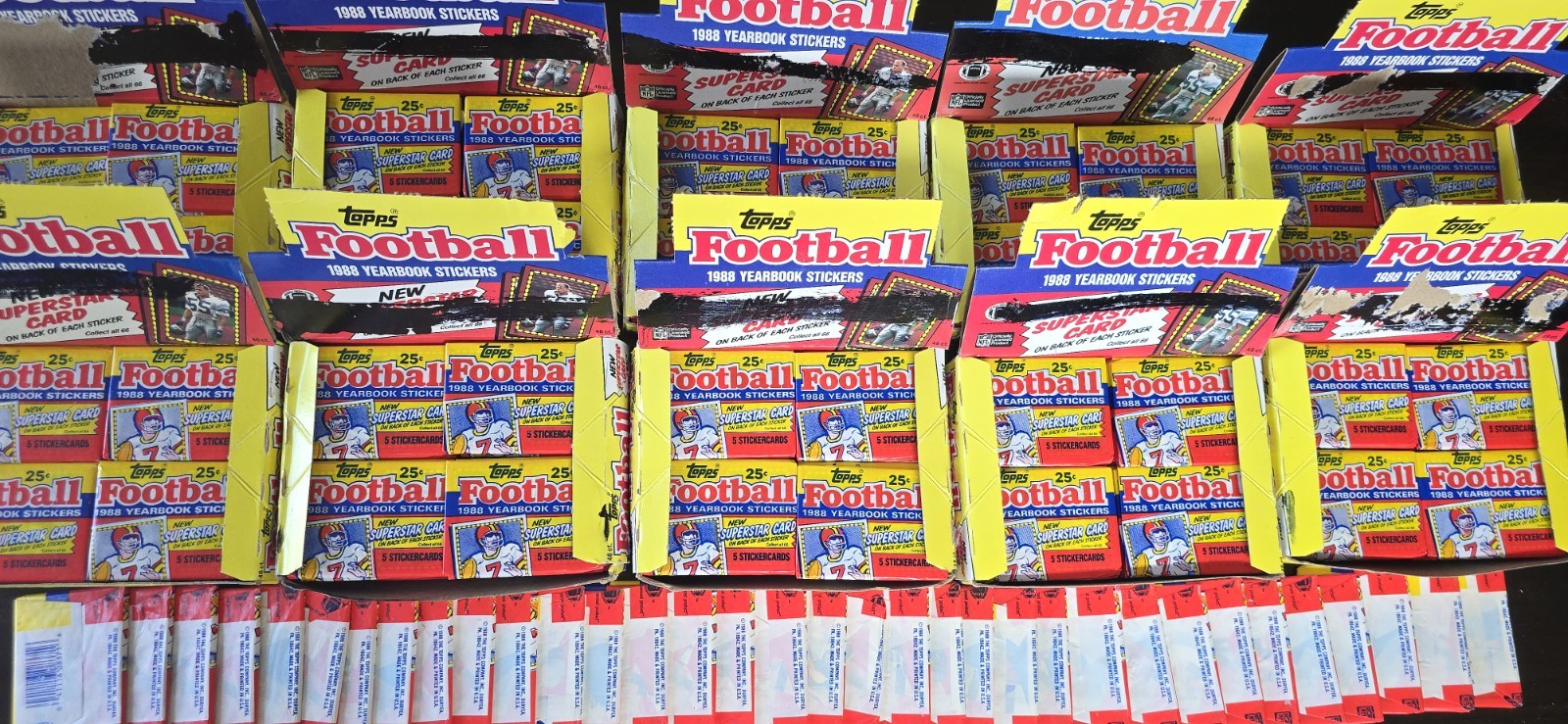 1- Unopened wax pack 1988 Topps NFL Football Sticker Bo Jackson Rookie Year
