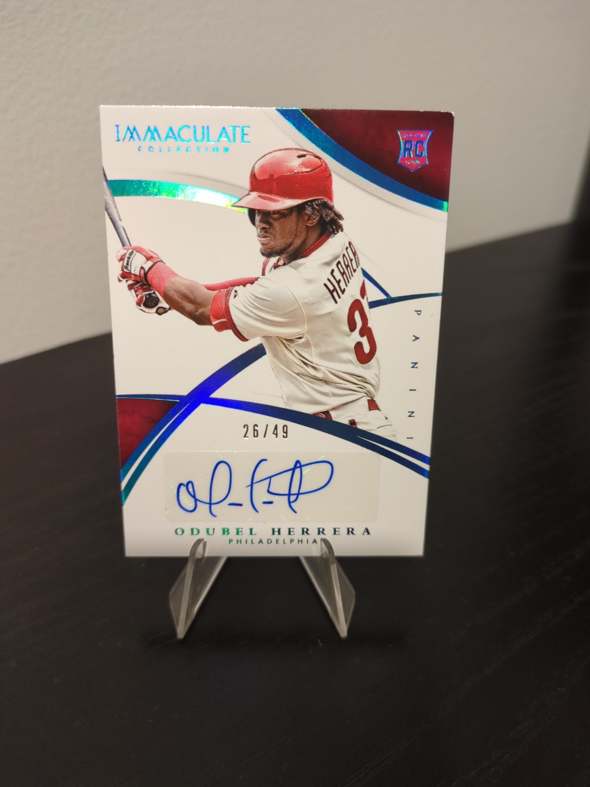 2015 Panini Immaculate Rookie Autos Blue /49 Odubel Herrera #134 Rookie Auto RC