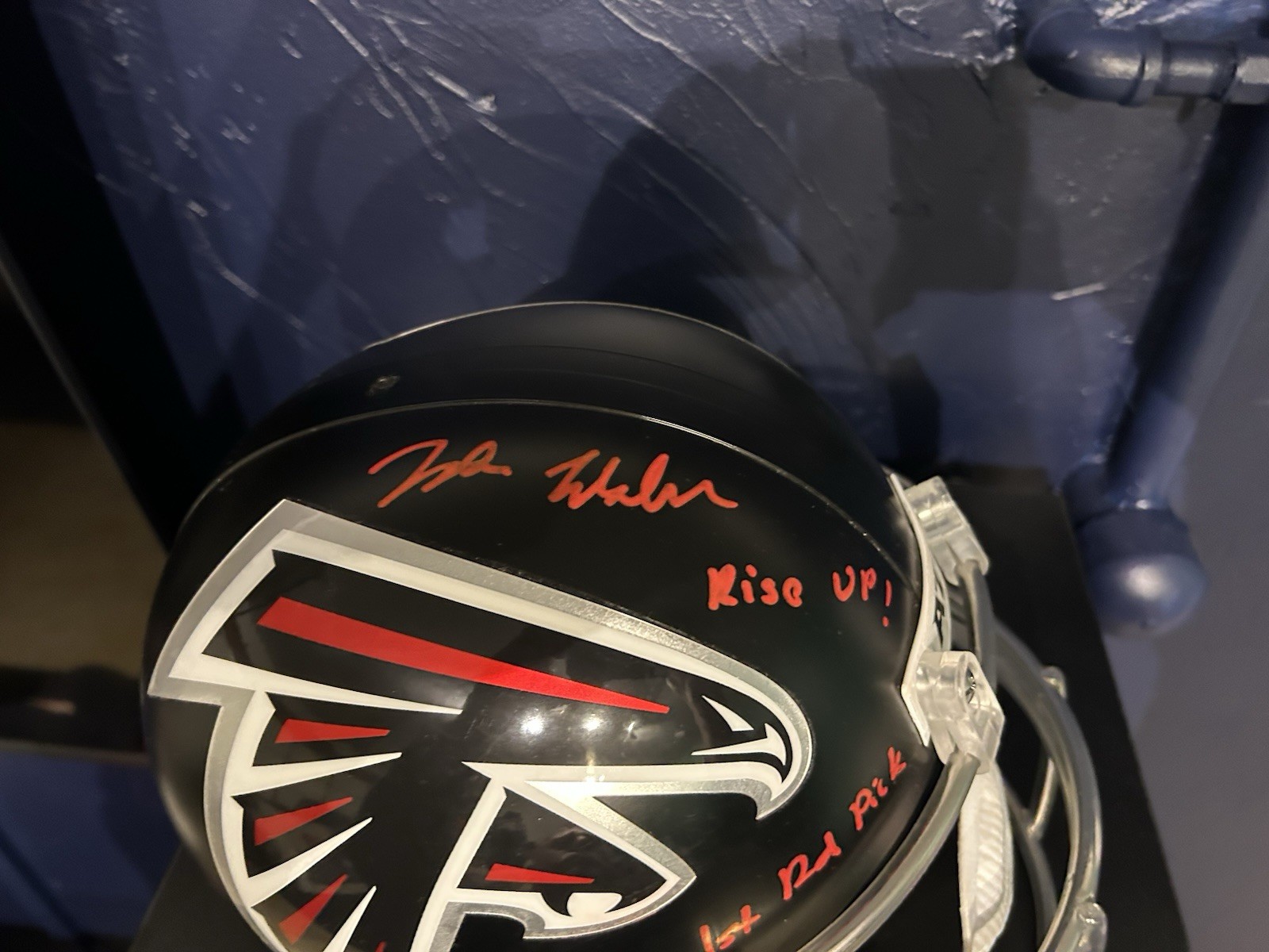 Jalon Walker Autographed Helmet INSCRIBED!!!! Atlanta Falcons