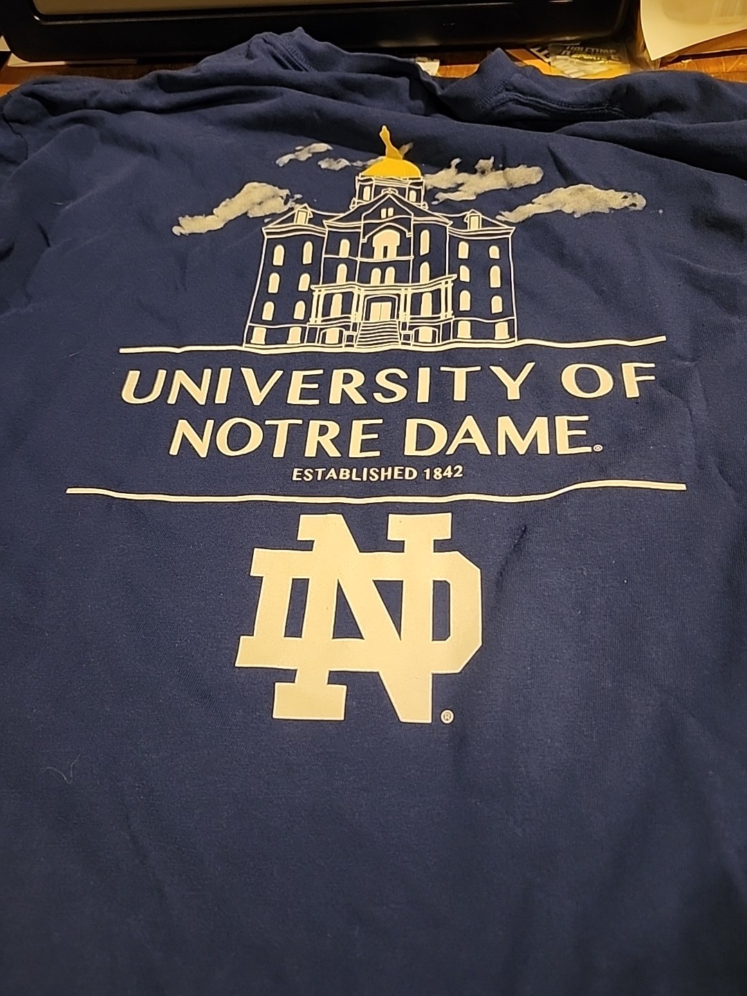 Men’s Navy Notre Dame Fighting Irish Comfort Colors Nights Long Sleeve Xl f