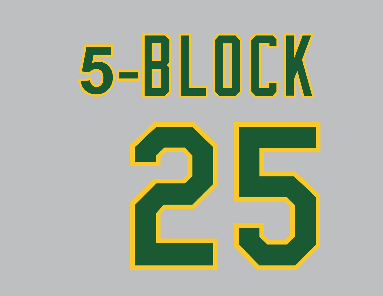 Tackle Twill Pro Cut Baseball Name and Number Team Uniform Jersey Lettering Kit