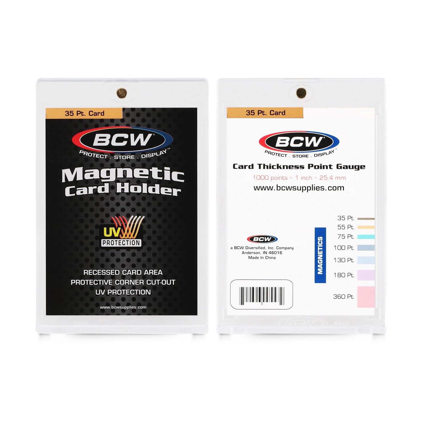 Magnetic Card Holder – 35 PT Thickness – 20 Pack | Protective Display Card Ca…