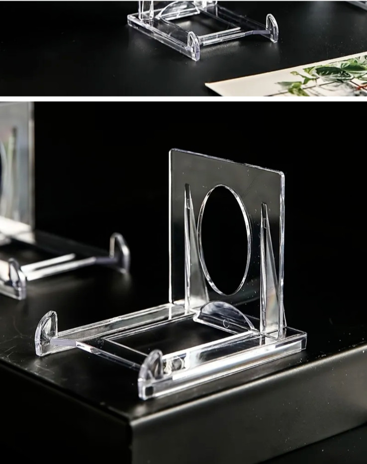 Two Part Adjustable Clear Acrylic Plastic Display Stand Easel (set of 10)