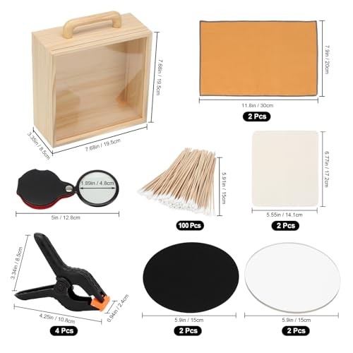114 PCS Trade Card Flattening Kit, Trading Card Cleaning Care Tool Accessory,