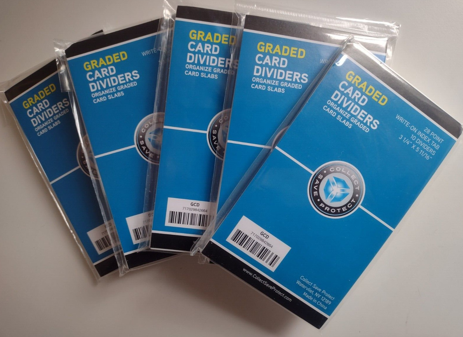 50 CSP Graded Card Dividers 28Pt White 3 1/4″ x 5 11/16″ NIP Write-on Index Tab