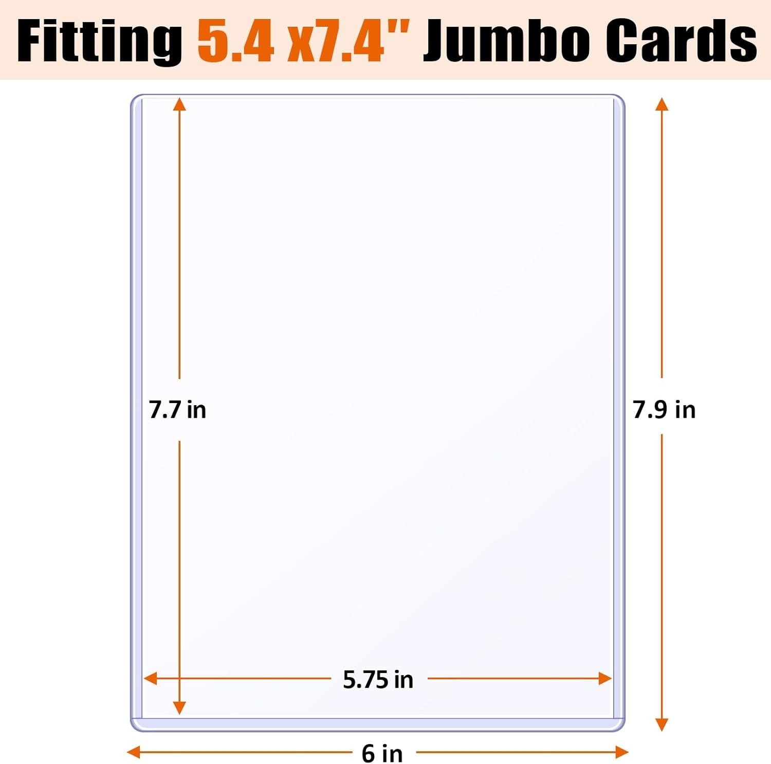Rigid Jumbo Card Top Loader Extra Thick Clear Hard Plastic Protective Sleeves 12