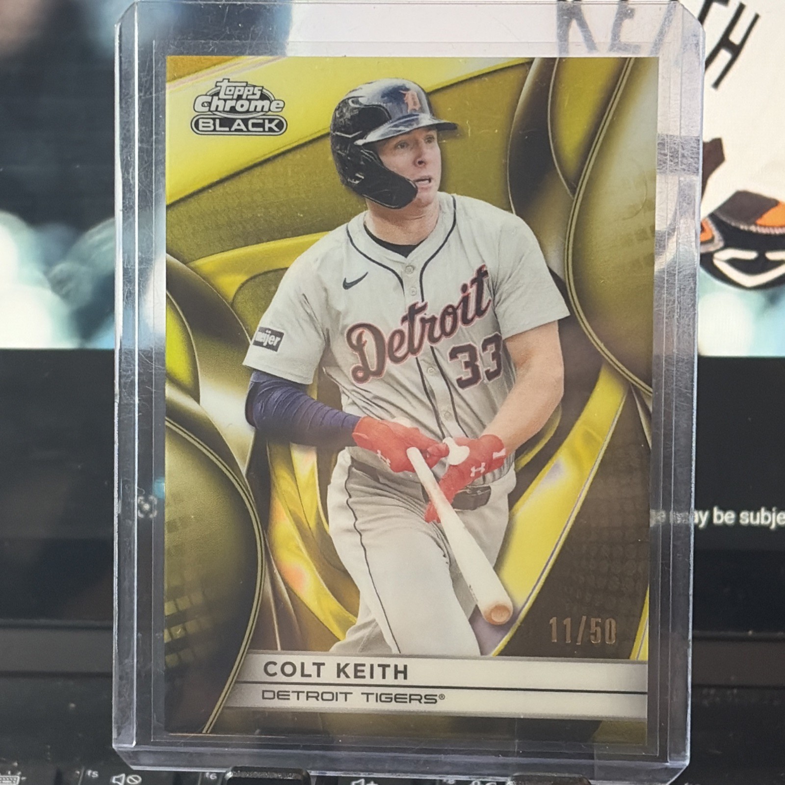 2025 Topps Chrome Black Gold Mini-Diamond /50 – Colt Keith #75