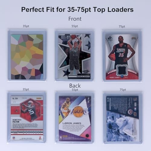 Top Loader Sleeves – Resealable Team Bags for 35-75PT Top Loader Cards (500pcs)