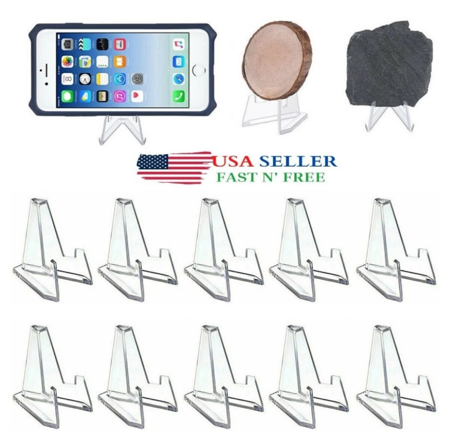 20 PCS Clear Acrylic Trading Card Stand for Coins Sports Cards Display Holder#==