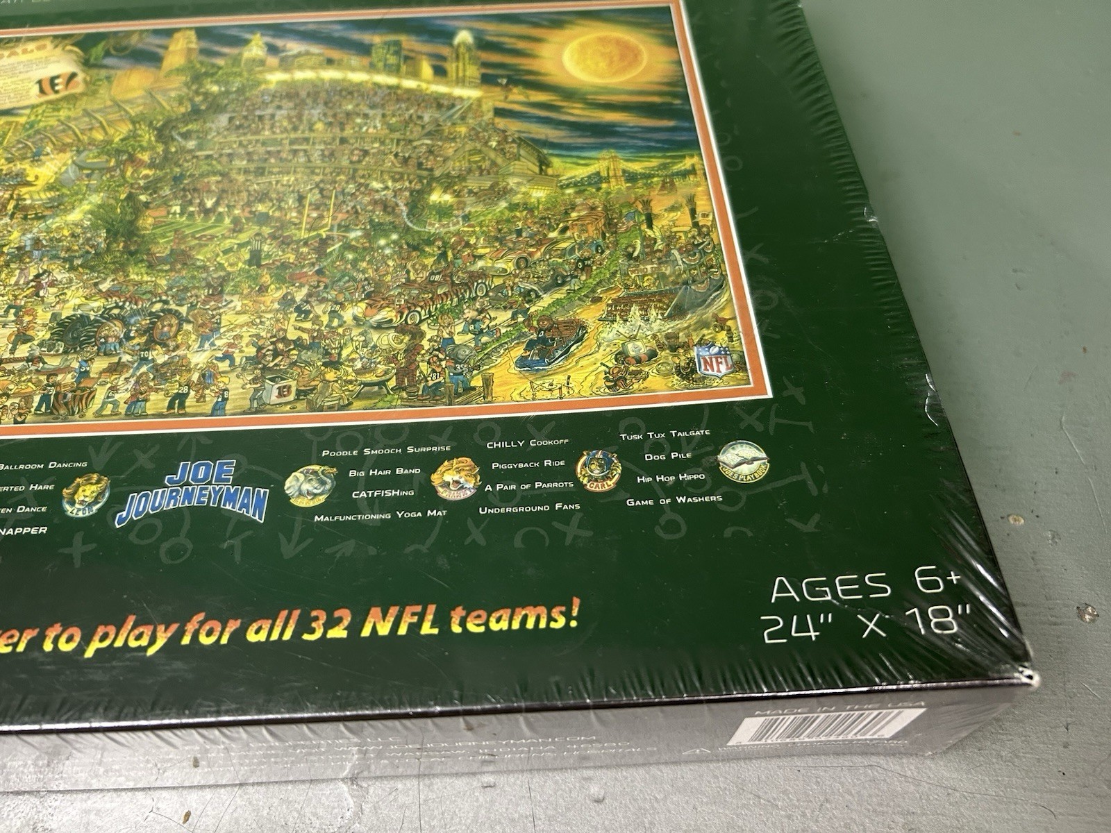 CINCINNATI BENGALS Joe Journeyman Puzzle New/Sealed 2015 (500 pcs) NFL Football