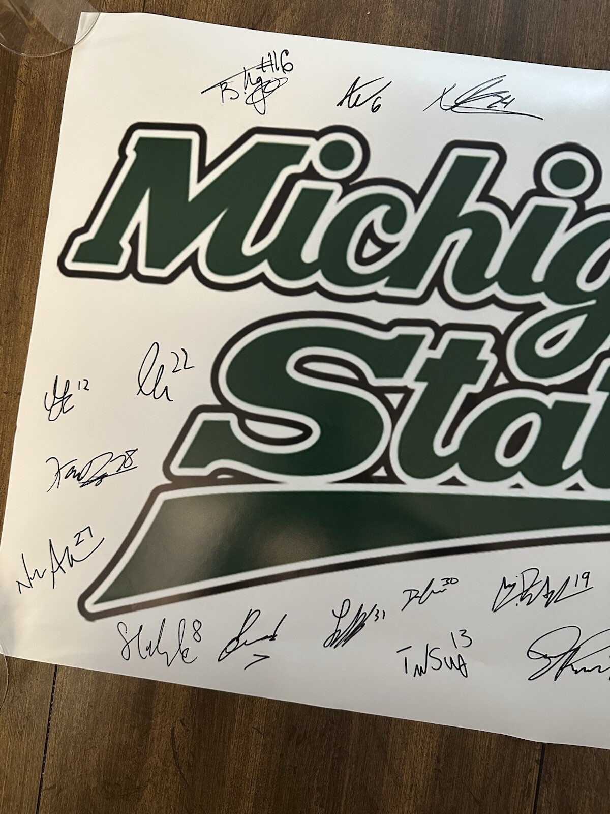 2024-2025 Michigan State Hockey Team Signed 16×20 Poster MSU Trey Augustine