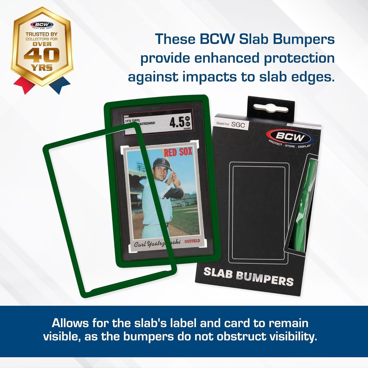 6 BCW Graded Card Bumpers For SGC Certified Slab GREEN Silicone Edge Protection