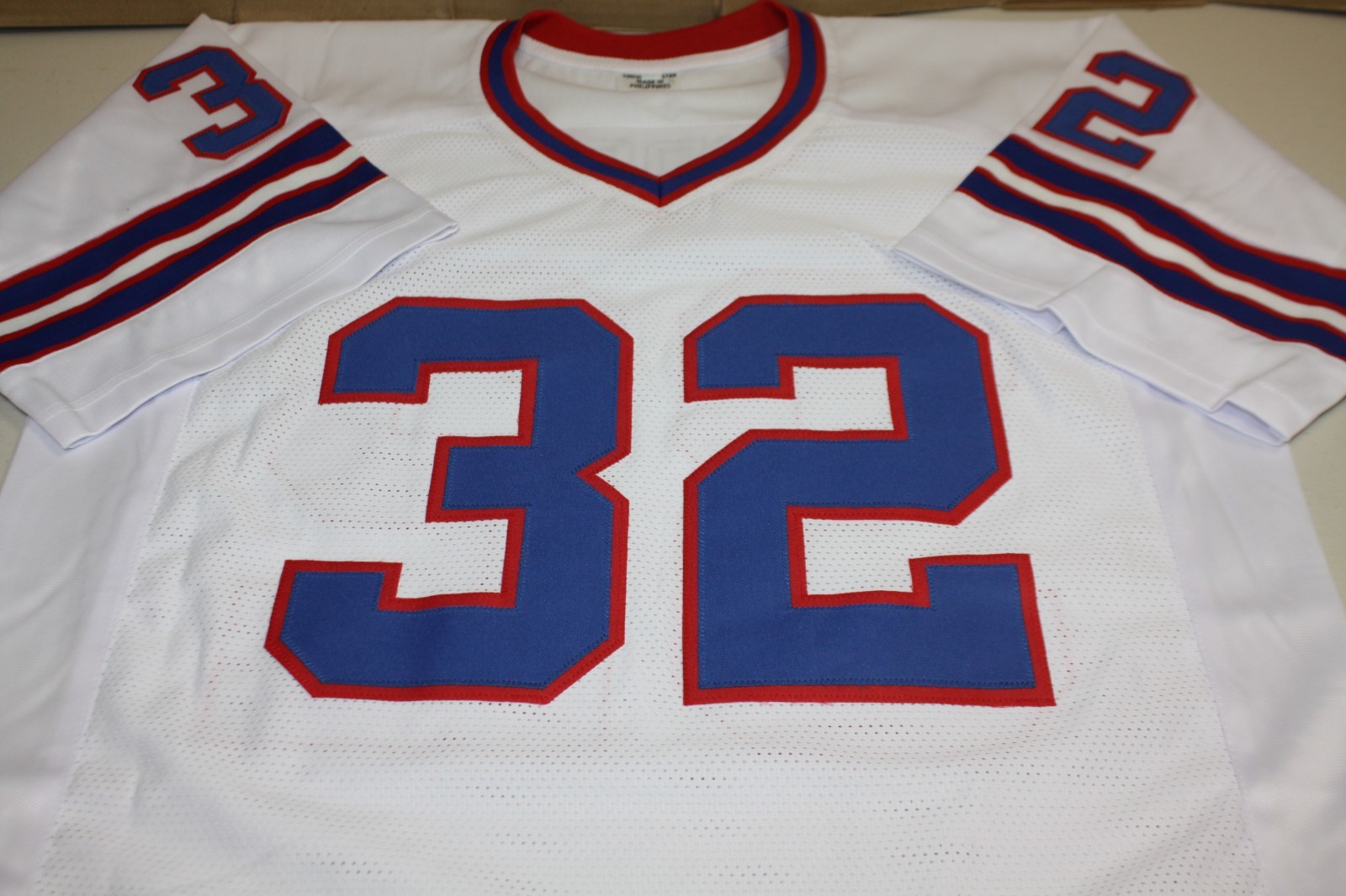 OJ SIMPSON #32 AWAY ROAD WHITE CUSTOM STITCHED JERSEY SIZE MENS XLG