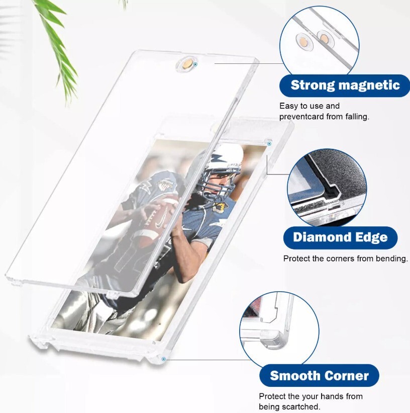 1-100 Pack Magnetic Card Holder 35 55 75 100 130 180 pt One-Touch UV Protection