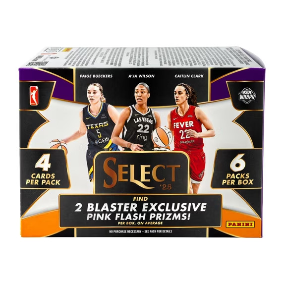 2025 Panini Select WNBA Basketball Hobby Blaster Box 6 Packs Factory Sealed New