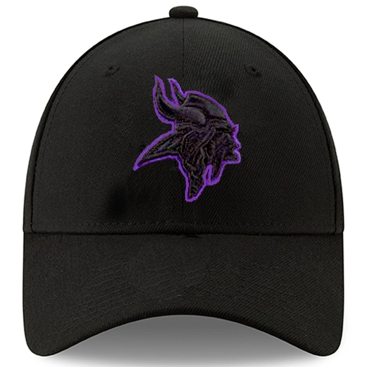 Minnesota Vikings NFL 47′ Brand men’s MVP Team Logo On Black Curved Bill Hat Cap